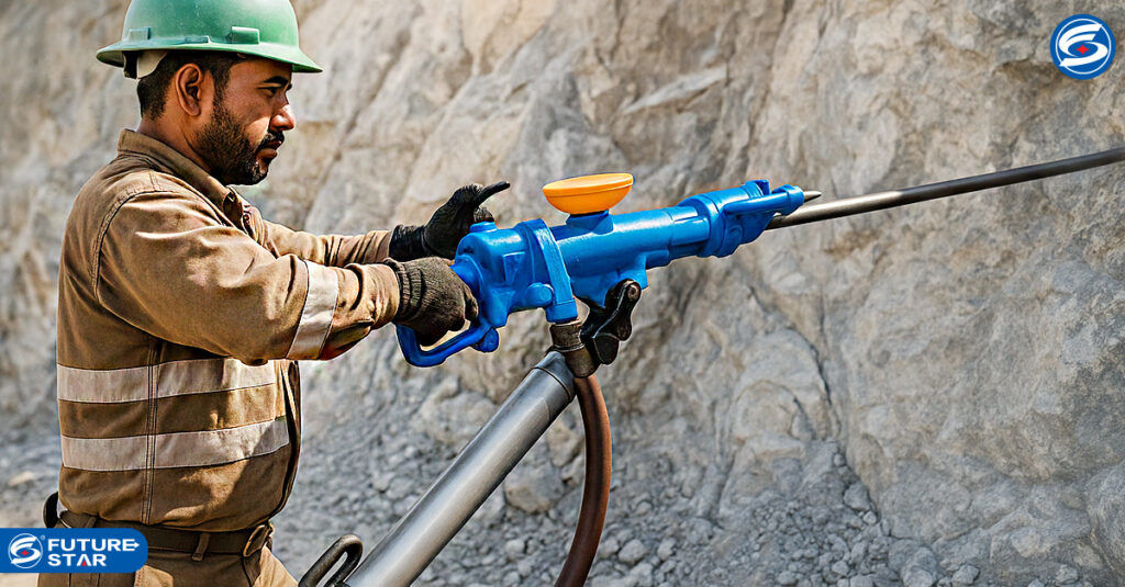 JACK HAMMER UNTUK PENGEBORAN BATU DENGAN DAYA TEKANAN BERBEDA