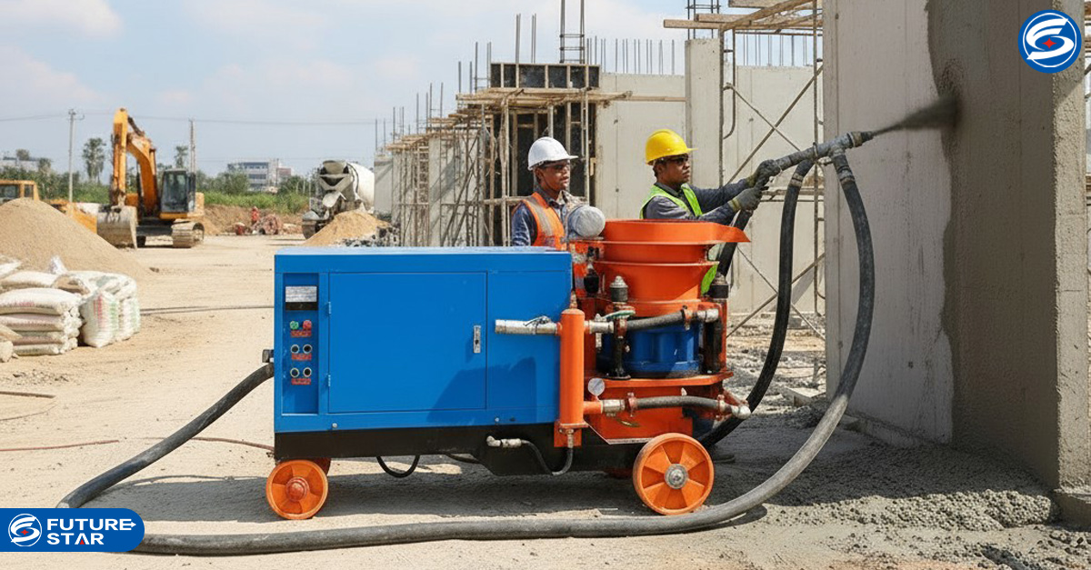 Optimization of shotcrete spraying process in construction works