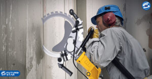 Cara memotong Beton dengan Automatic Cutter Pemotong Beton