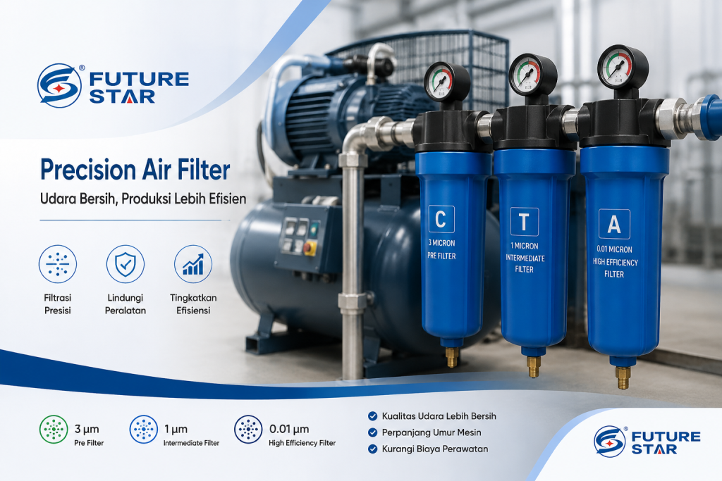Precision Air Filter Kompresor untuk meningkatkan kualitas udara dan efisiensi produksi industri