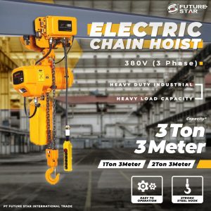 Electric Chain Hoist 3 Ton untuk mengangkat beban berat