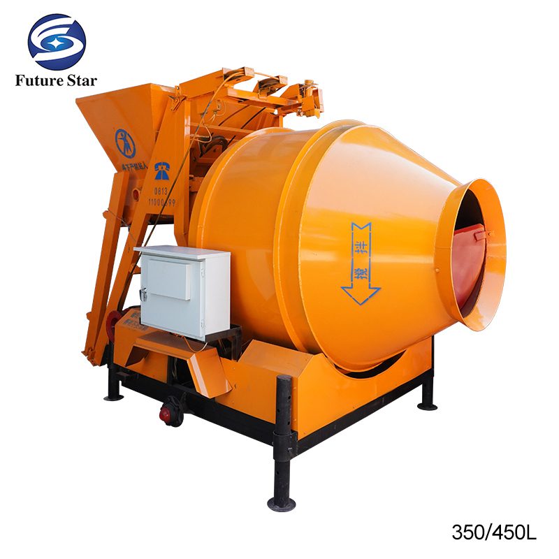 Mesin concrete mixer JZM350 JZM450 untuk proyek konstruksi